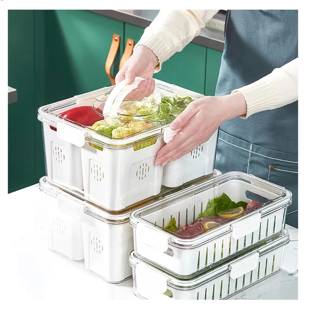 ✨BNWT - Large Clear Storage Organizer With Lids (4 Compartments)✨